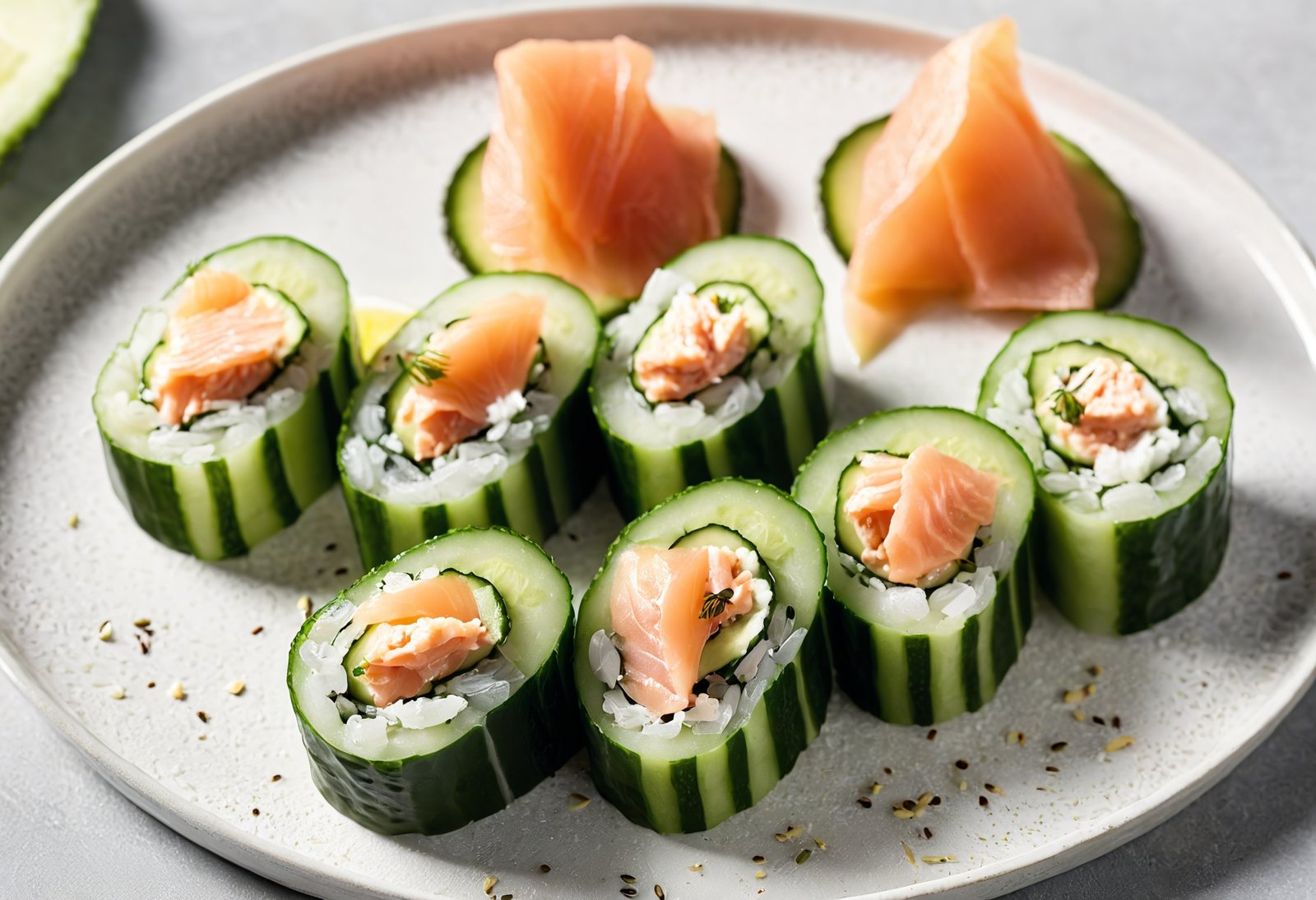 Chatelaine Smoked Salmon Roll On Cucumber Recipe on trendmagazinehub.com