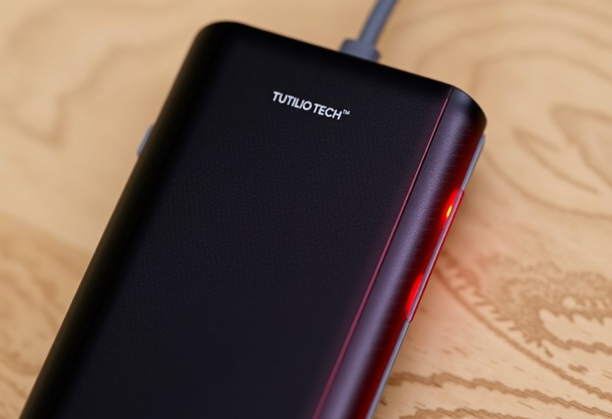 Tutilo Tech Portable Charger d35 Flashing Red on trendmagaziehub.com