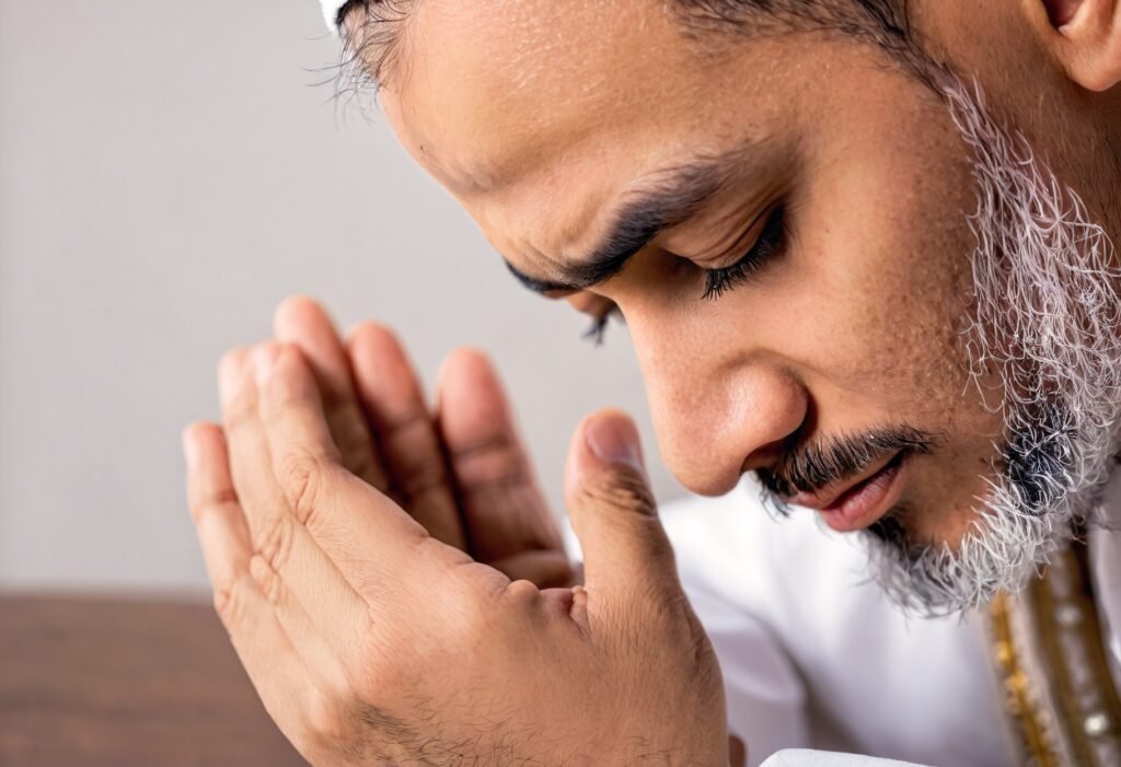 does prayer break when in sajda with close eyes