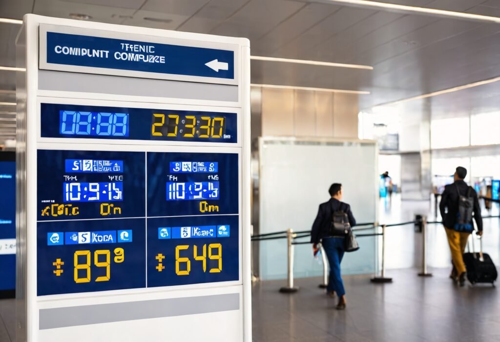digital clocks fentress airport